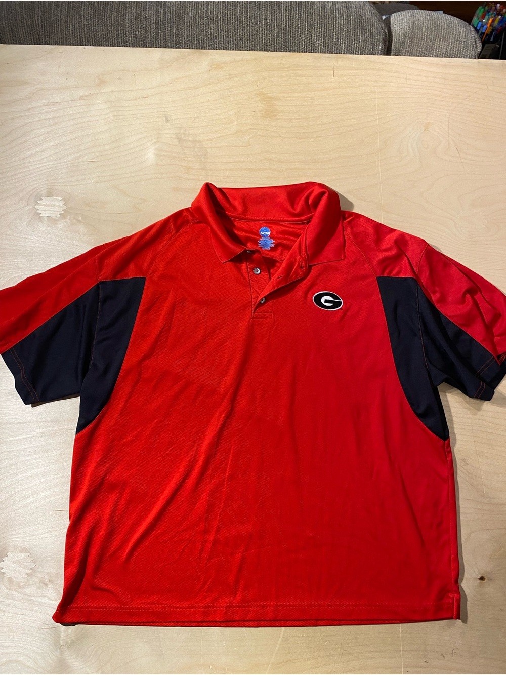 NCAA Georgia Bulldogs Red Performance Polo Shirt 2XL (Z)